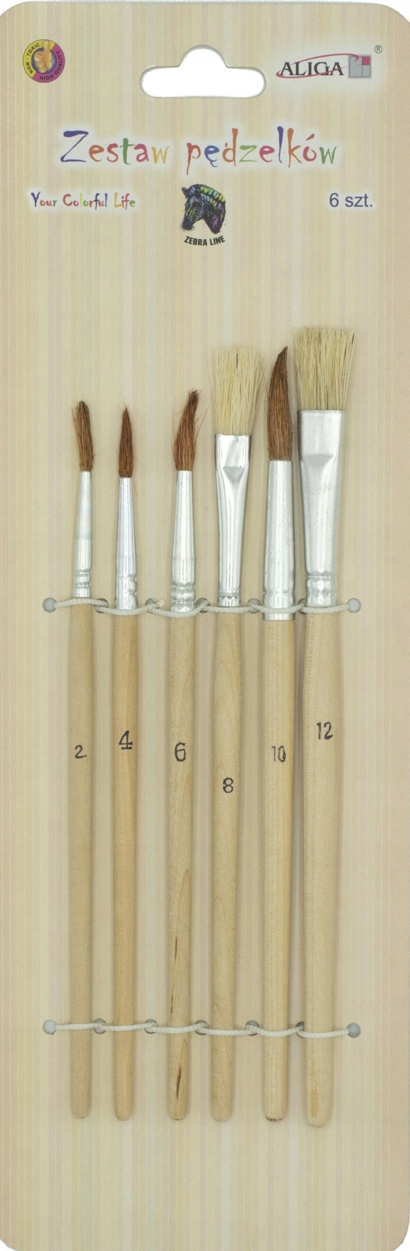 

Zestaw pędzelków 6 sztuk 2, 4, 6, 8, 10, 12