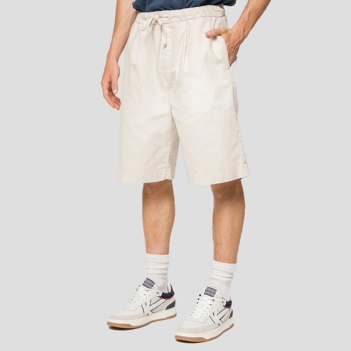 Kraťasy Kaotiko Relaxed Canvas Pinzas XL, Béžová, Městské