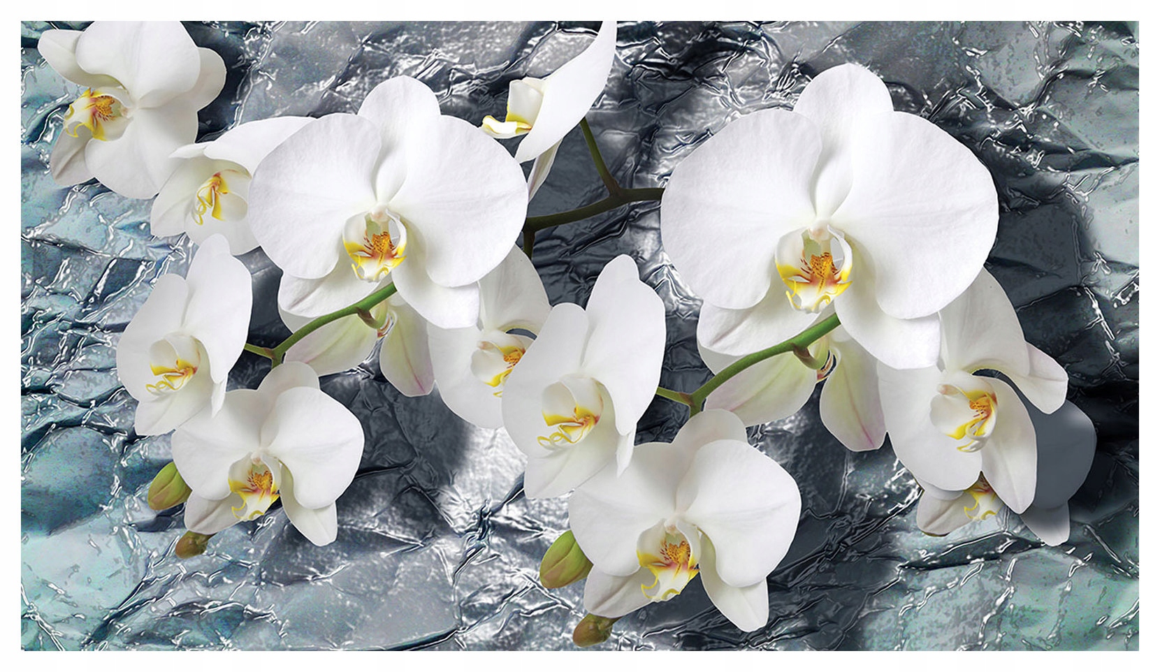 Fototapeta Orchideje na stříbrném pozadí 312x219 Elegance a lesk lepidlo