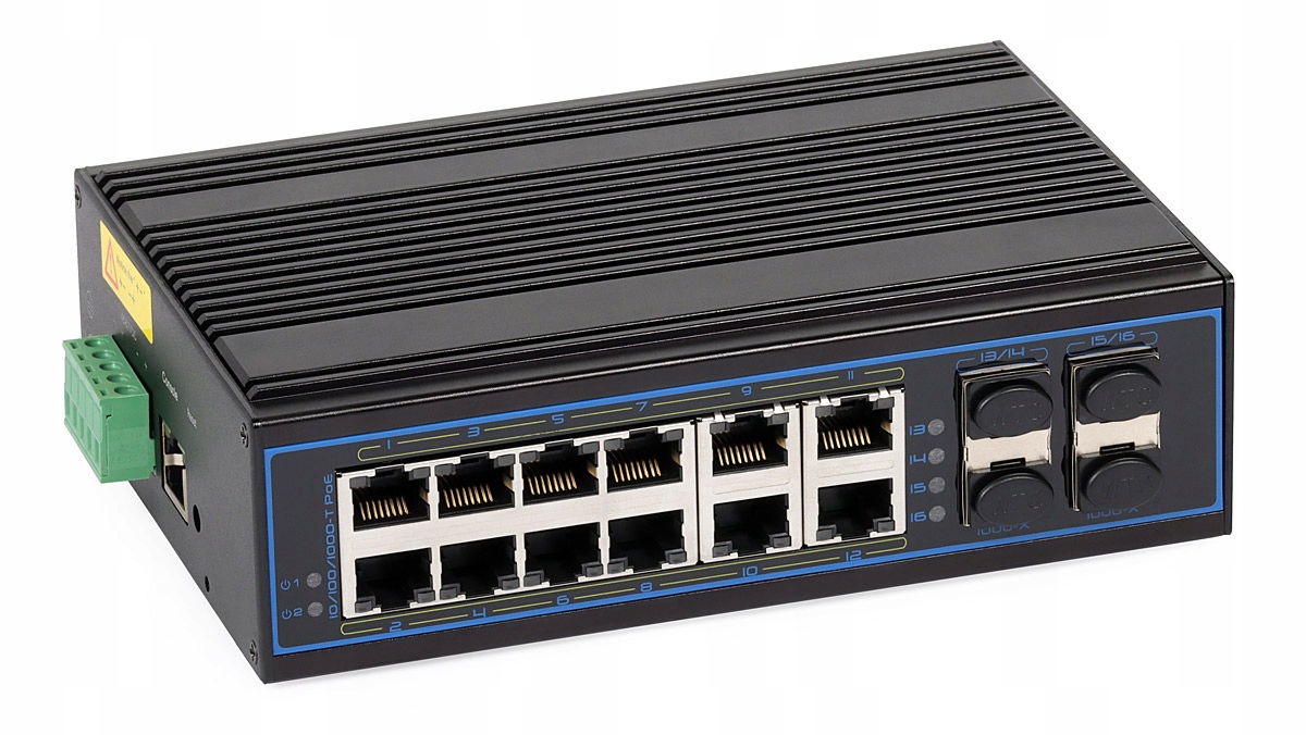 Priemyselný spravovateľný prepínač Ultipower 3124SFP (12x Poe 802.3af/at) 4xSFP