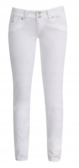 Ltb Kalhoty Bílé Rovné Na Zip Dámské Hladké 29x30 Jqf