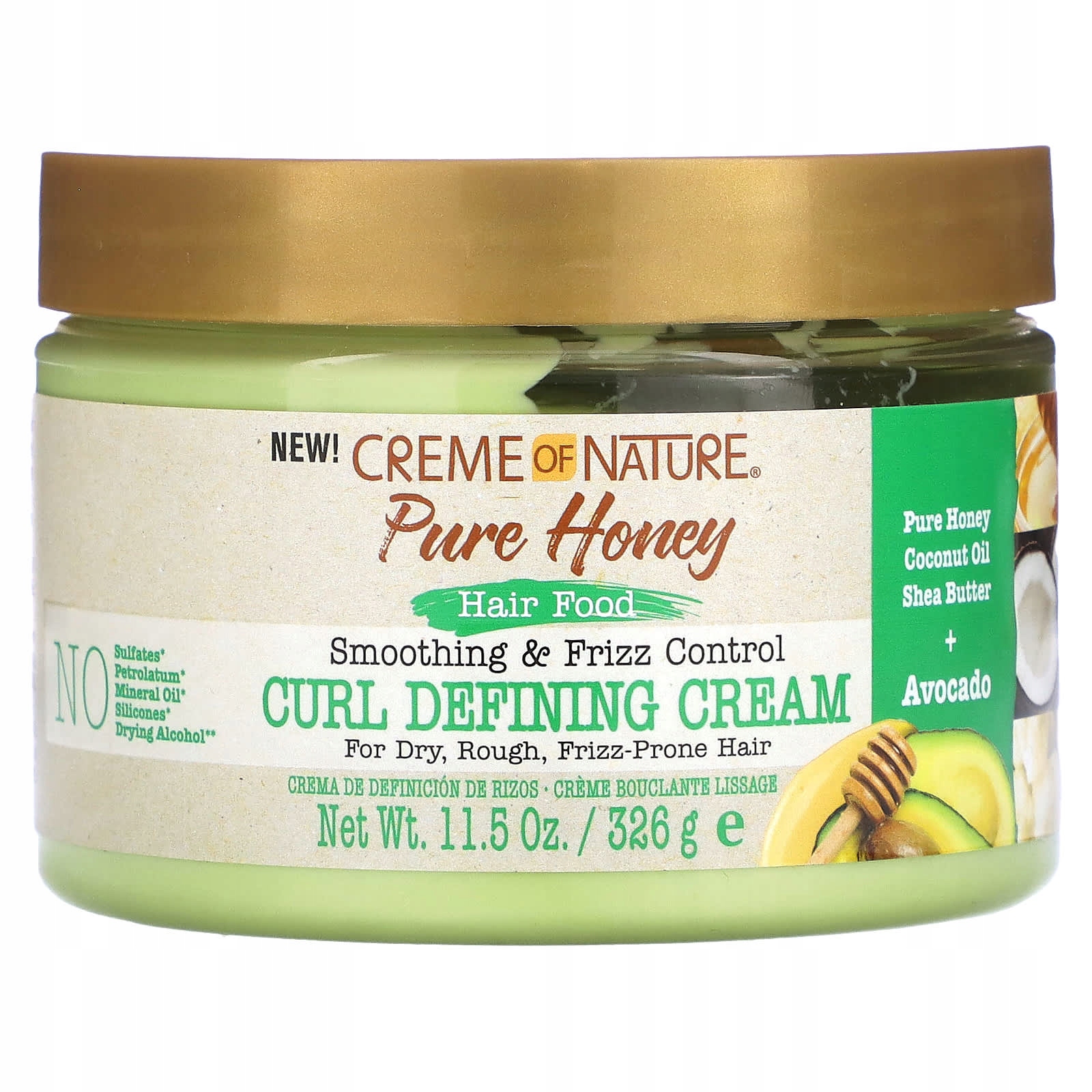 Of Nature, Pure Honey, Hair Food, Smoothing & Frizz Control Curl Defi