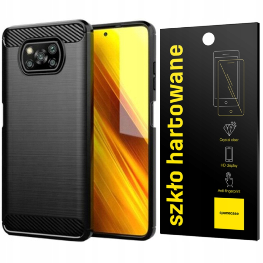 

Etui Pancerne Carbon Do Poco X3 Pro Pełne Szkło