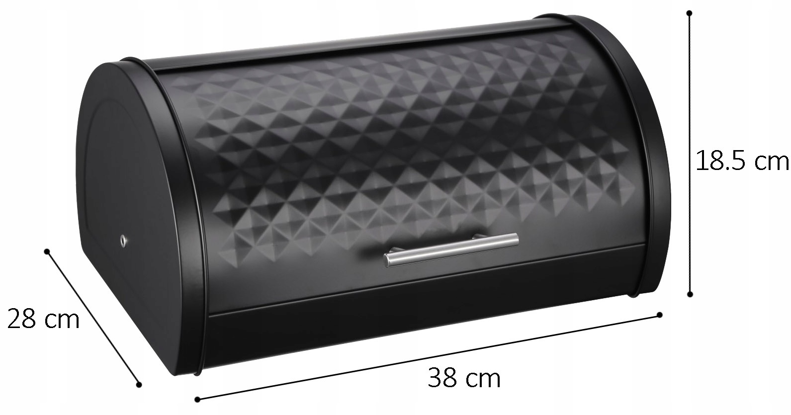 CHLEBAK METALOWY POJEMNIK NA PIECZYWO CZARNY Stan opakowania oryginalne