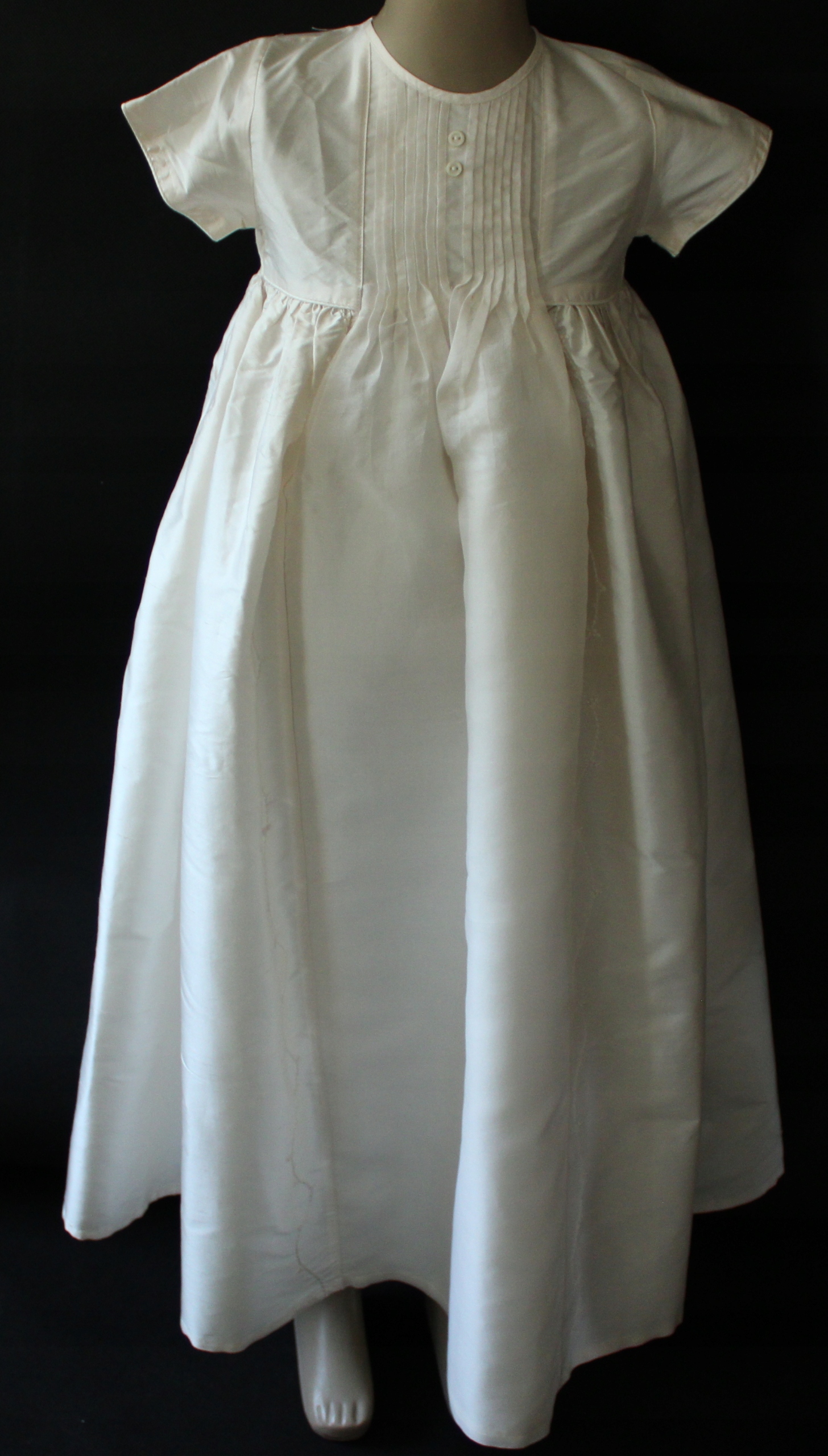 M&S ECRU NOWA DŁUGA JEDWABNA SUKIENKA DO CHRZTU ROZMIAR 92/ 98