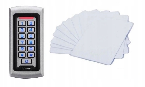 Zamek kodowy czytnik RFID 2w1 Vidos ZS42 10 kart