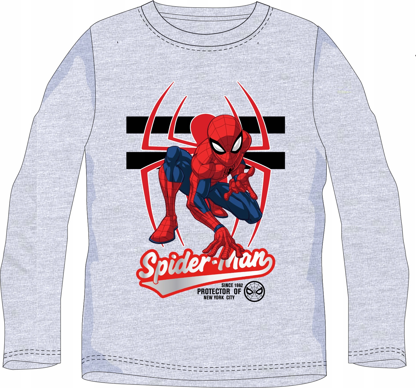 

Bluzka Koszulka Długi Rękaw Spiderman 128 Szara