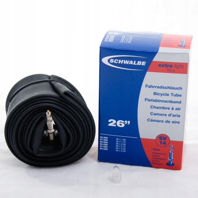 

Schwalbe Sv 14 X-Light Dętka 26x2.35 Presta 40mm