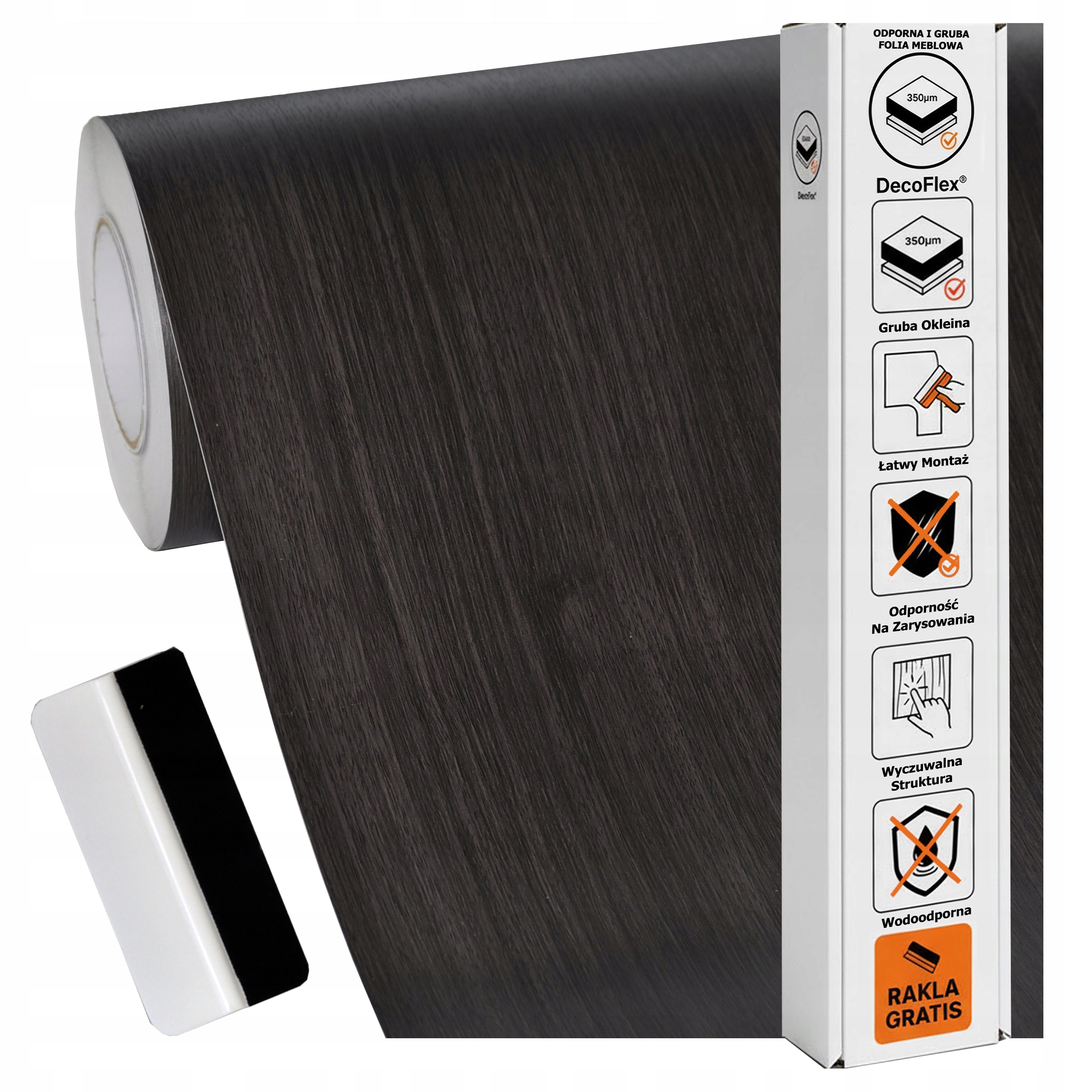 Nábytková dýha Samolepicí 60x500 cm Pracovní deska Dveře Silná struktura Dřevo