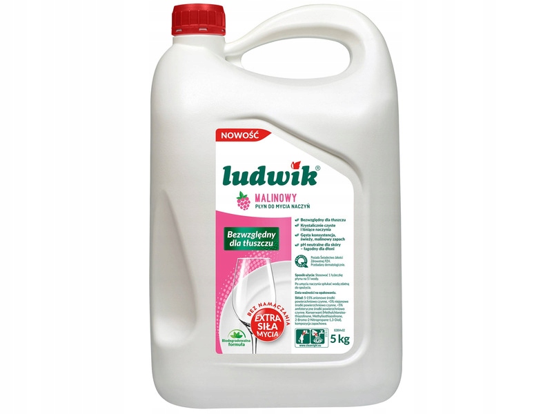 

Płyn do mycia naczyń Ludwik Malinowy 5000 ml