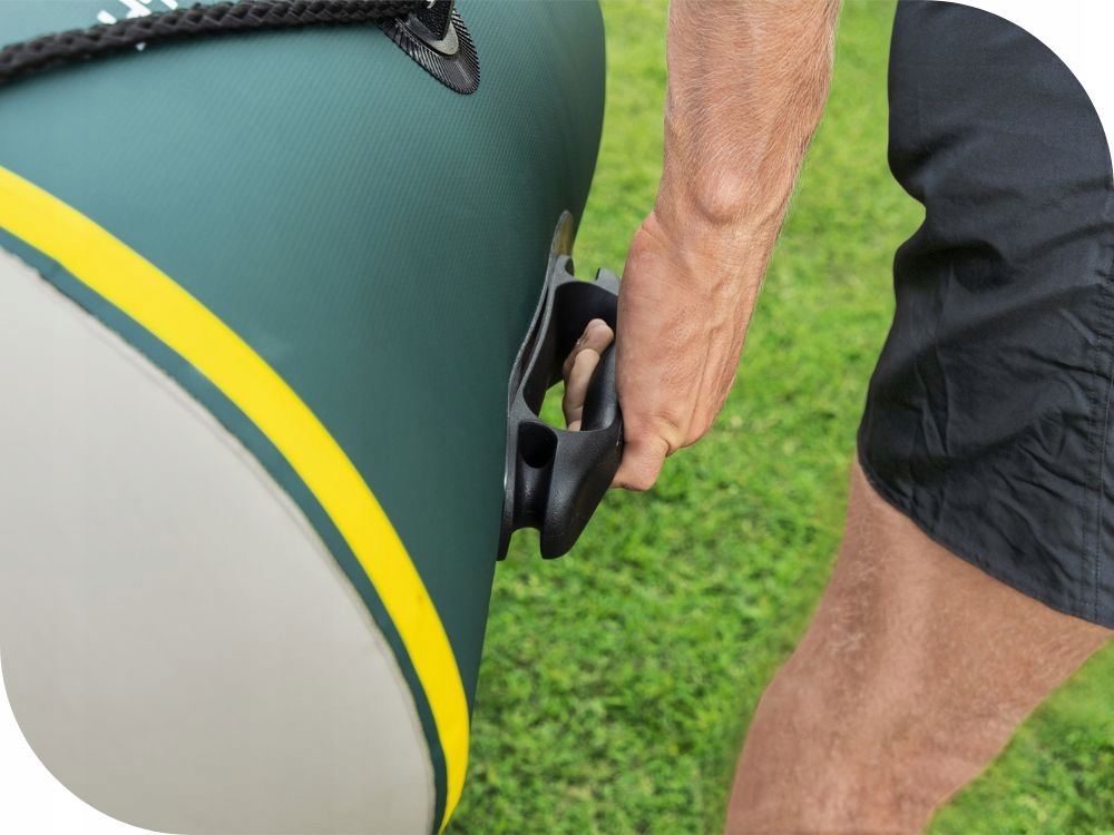 Ponton 3 osobowy Elite Bestway 65160 Pompka Wiosła Torba NOWY MODEL 2024 Podłoga pełna