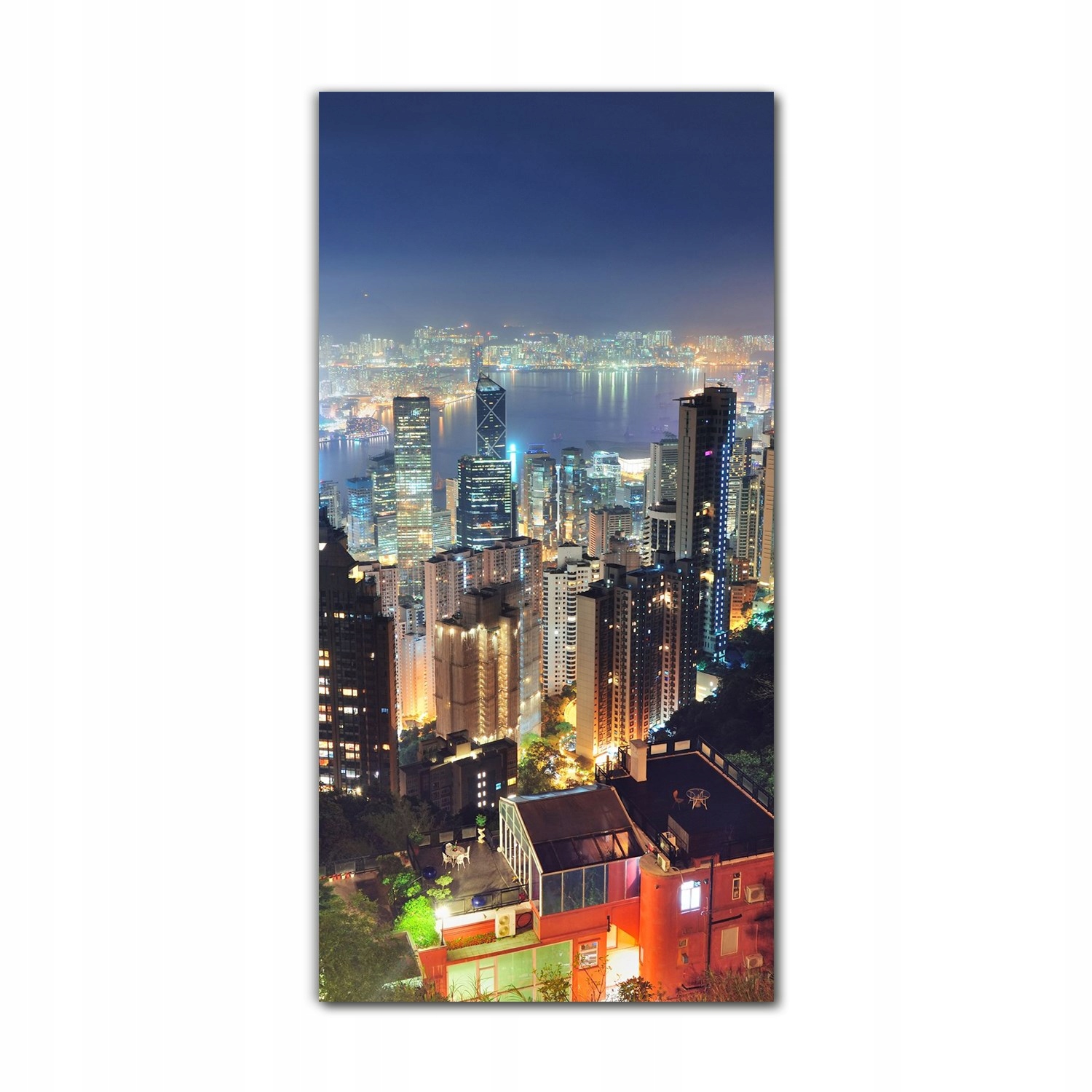 

Foto-obraz na szkle na ścianę 70x140 Hongkong noc