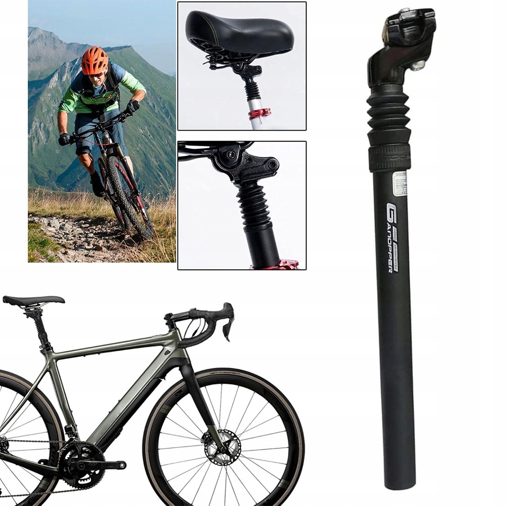 SZTYCA AMORTYZOWANA WSPORNIK SIODEŁKA ROWEROWEGO 30.4mm 350mm