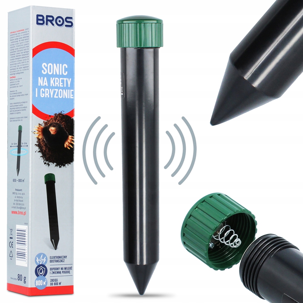 

Odstraszacz Kretów Gryzoni Myszy Nornic Środek Eko