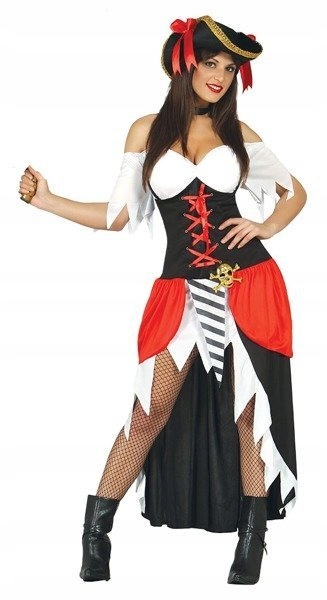 Kostým Pirátka Pirátky Klobouk Korsarka Pirát L