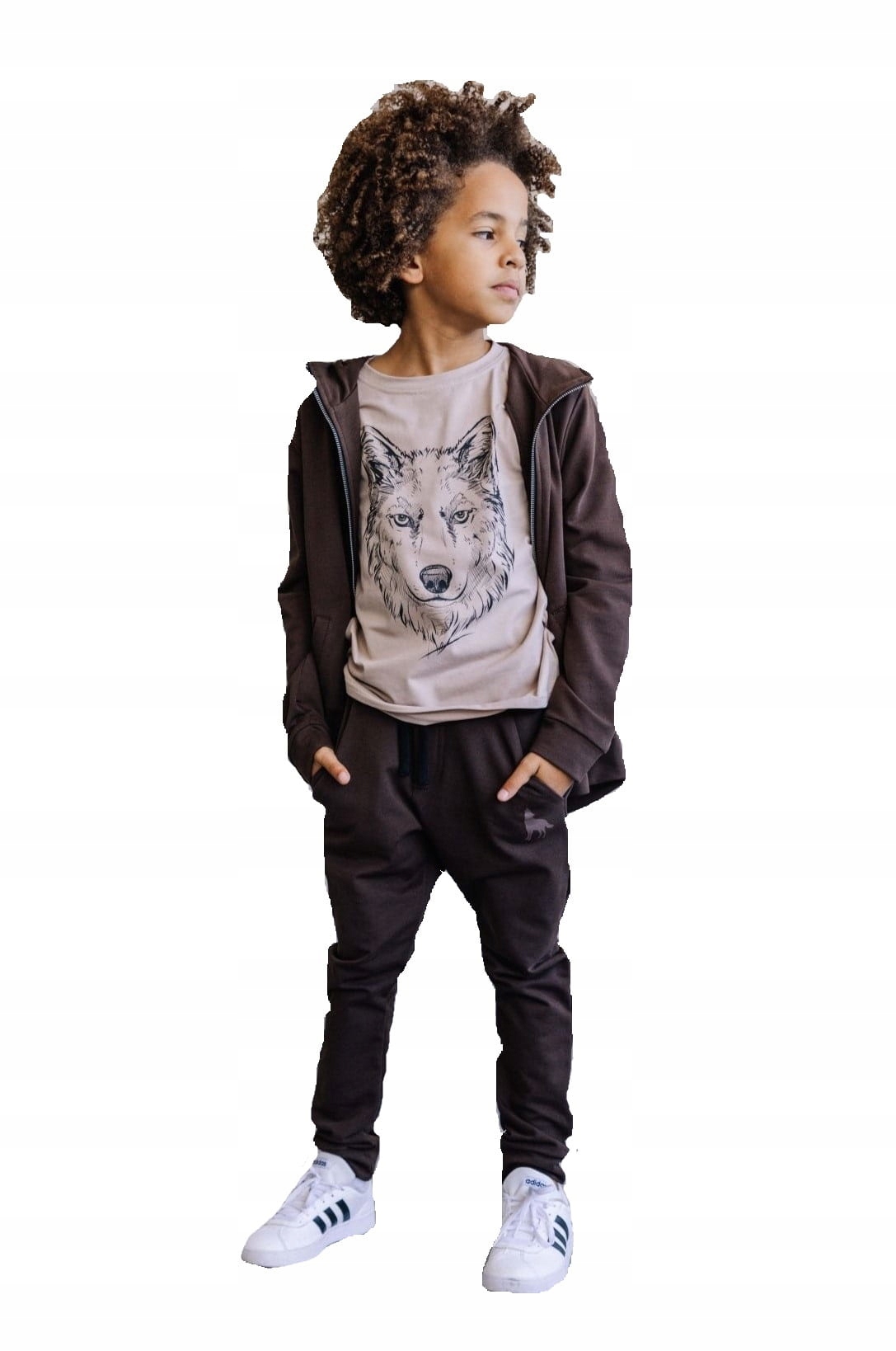 

Bluza z wilkiem brązowa Mash Mnie 152/158