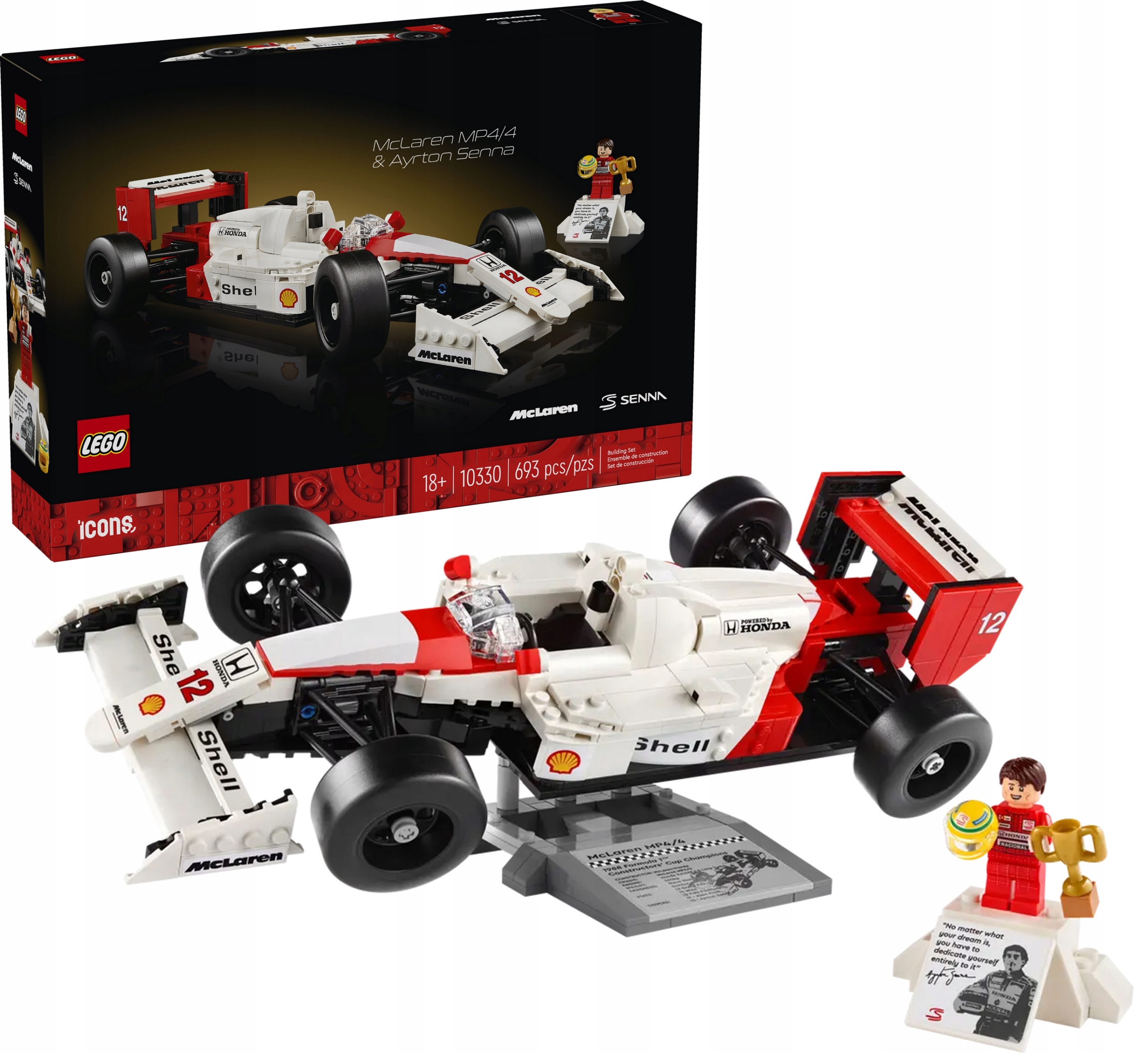 Lego Icons McLaren MP4/4 I Ayrton Senna 10330