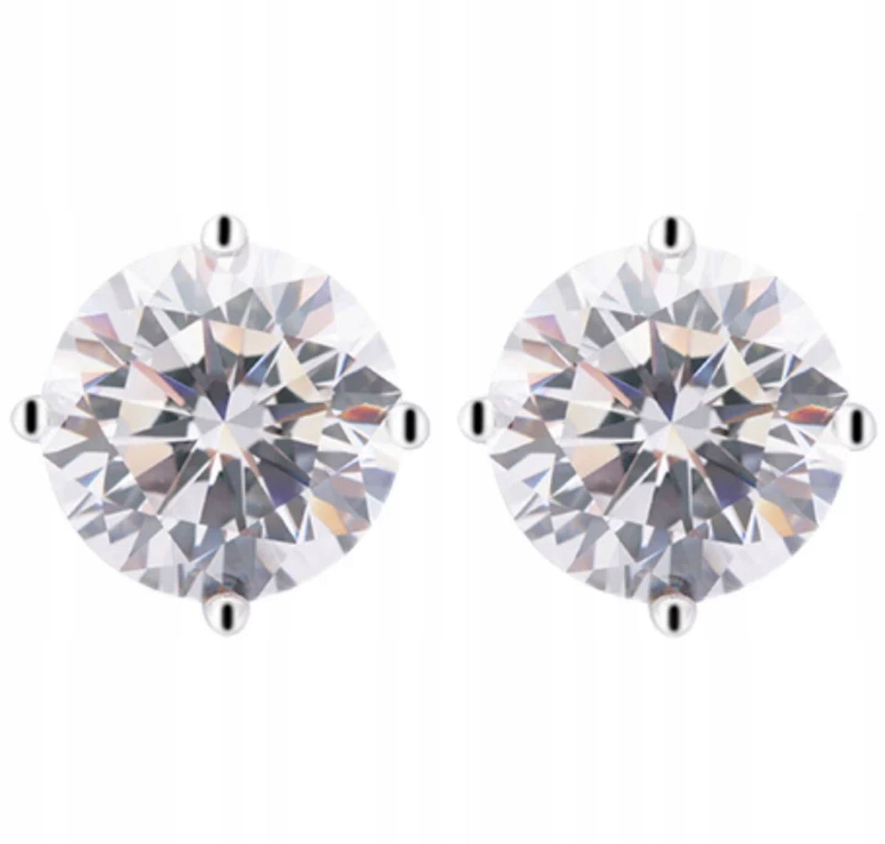 Náušnice se syntetickými Zirkony diamanty 0,5 ct, doplňky Lolita