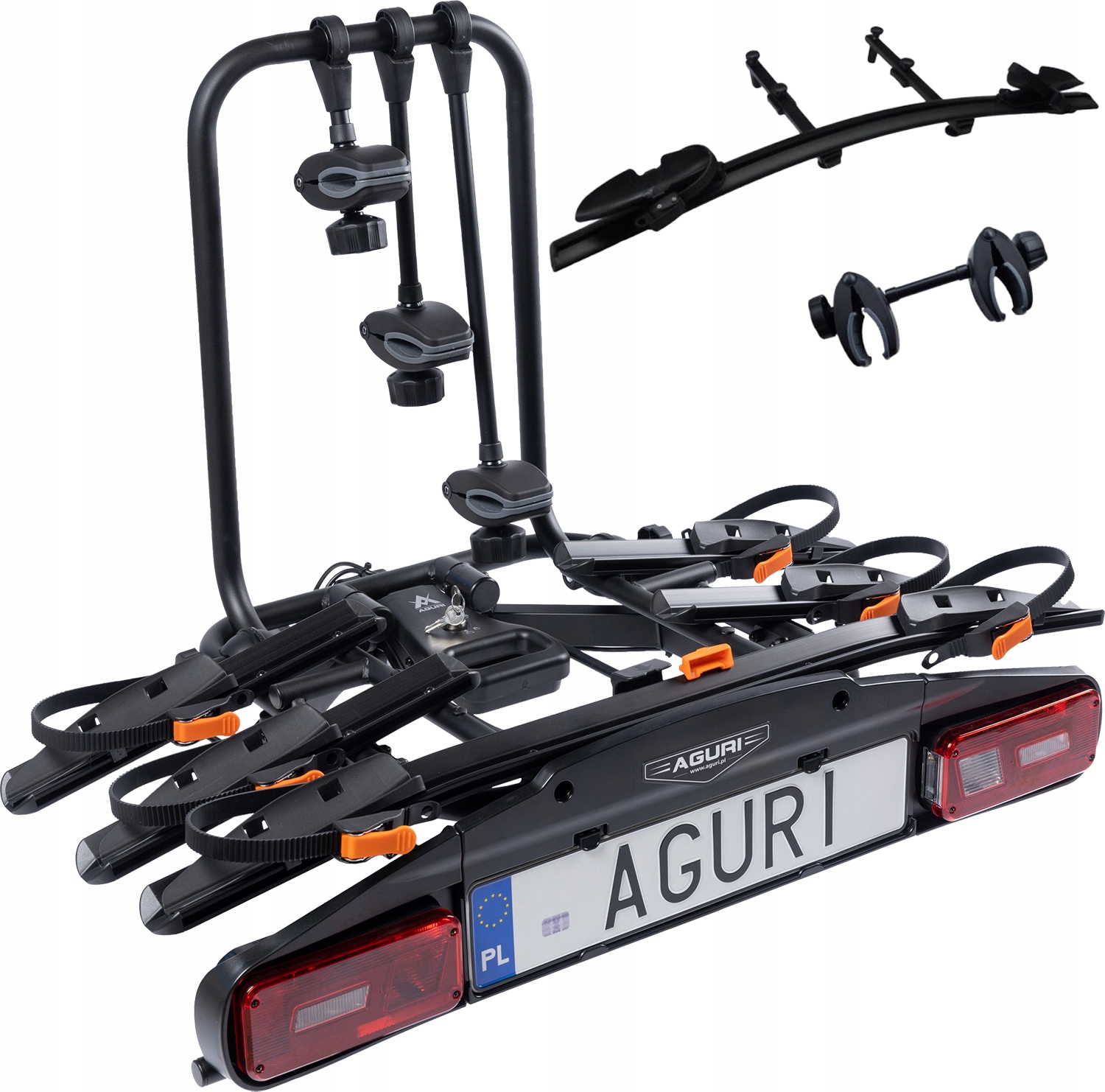 Nosič Bicyklov Aguri Active Bike Na Háčik Pro 4 Bicykle Čierny E-bike