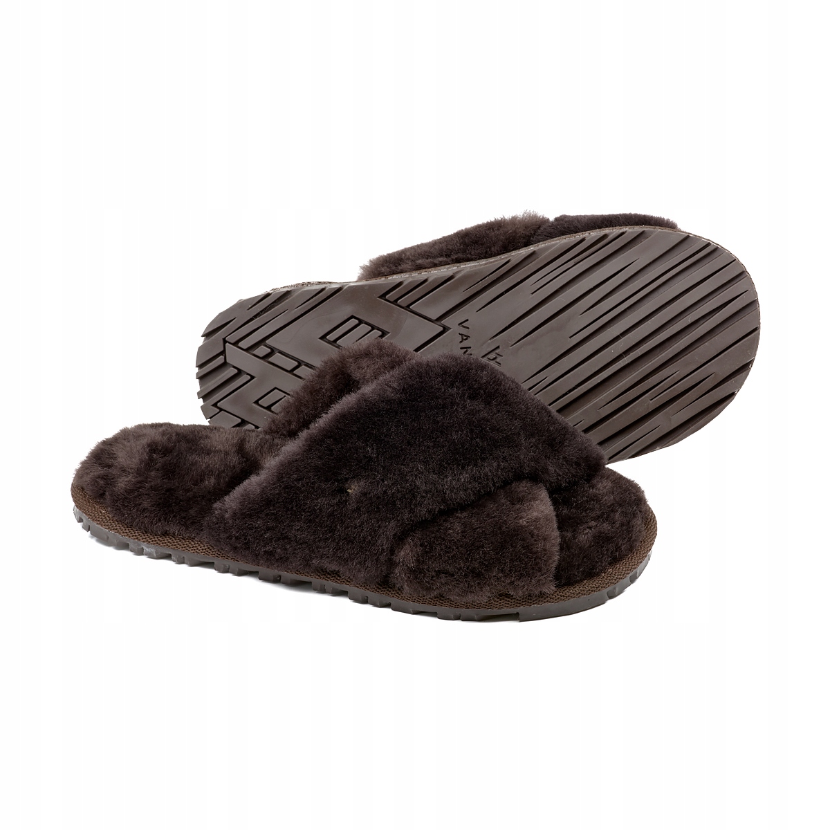 Dámské horalské pantofle Pantofle Vlněné Čokoládové Hnědé vel. 42