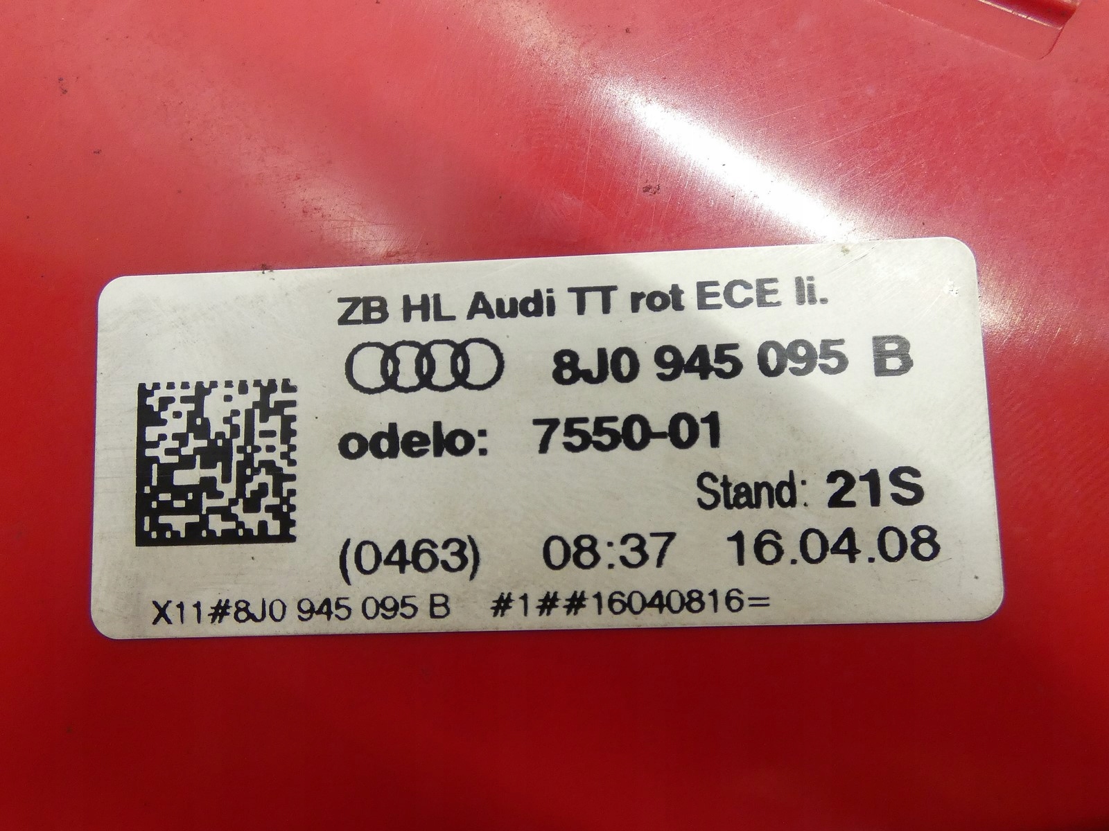 light left left rear part rear W fender AUDI TT 8J COUPE 8J0945095B