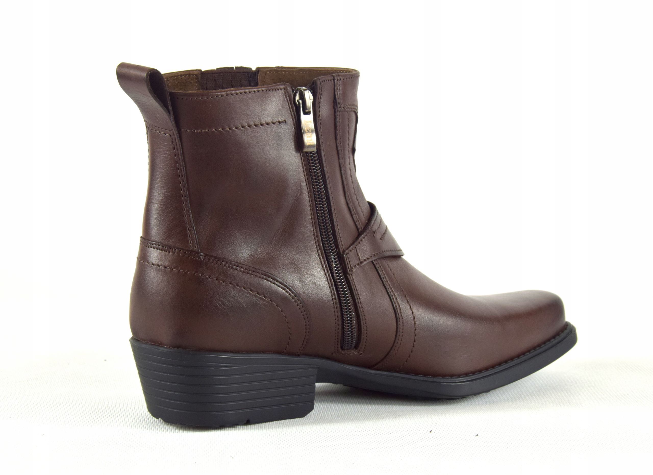 KOWBOJKI MĘSKIE DŁUGIE SKÓRZANE POLSKIE 680 Ocieplenie nie