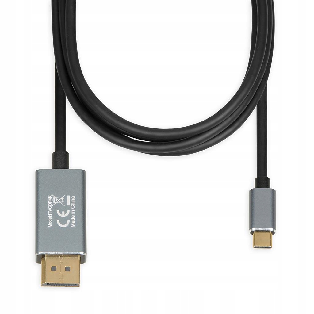 Ibox Kabel Usb-c Do Displayport Do Monitor Laptop 4K Kompletny Przewód 1 8M