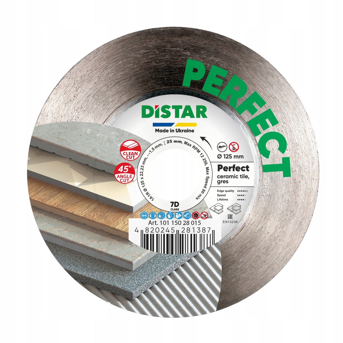 

Tarcza diamentowa Distar Perfect 125mm tnąca gres