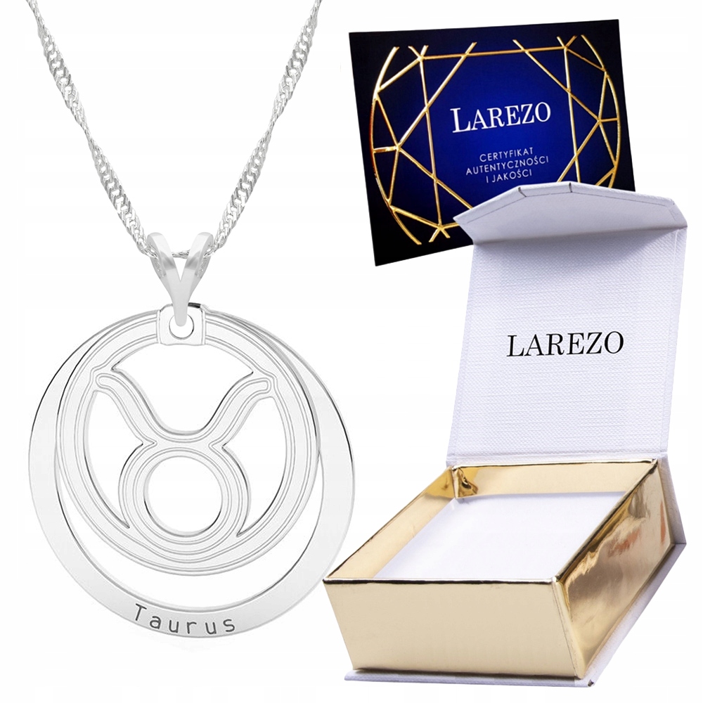 Stříbrný náhrdelník řetízek 925 se znamením zvěrokruhu Zodiac Býk Taurus Stříbro