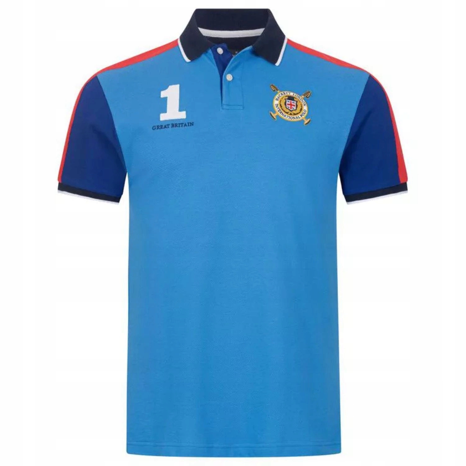 Tričko pánské Hackett London polo bavlněné modré módní nášivky vel. M