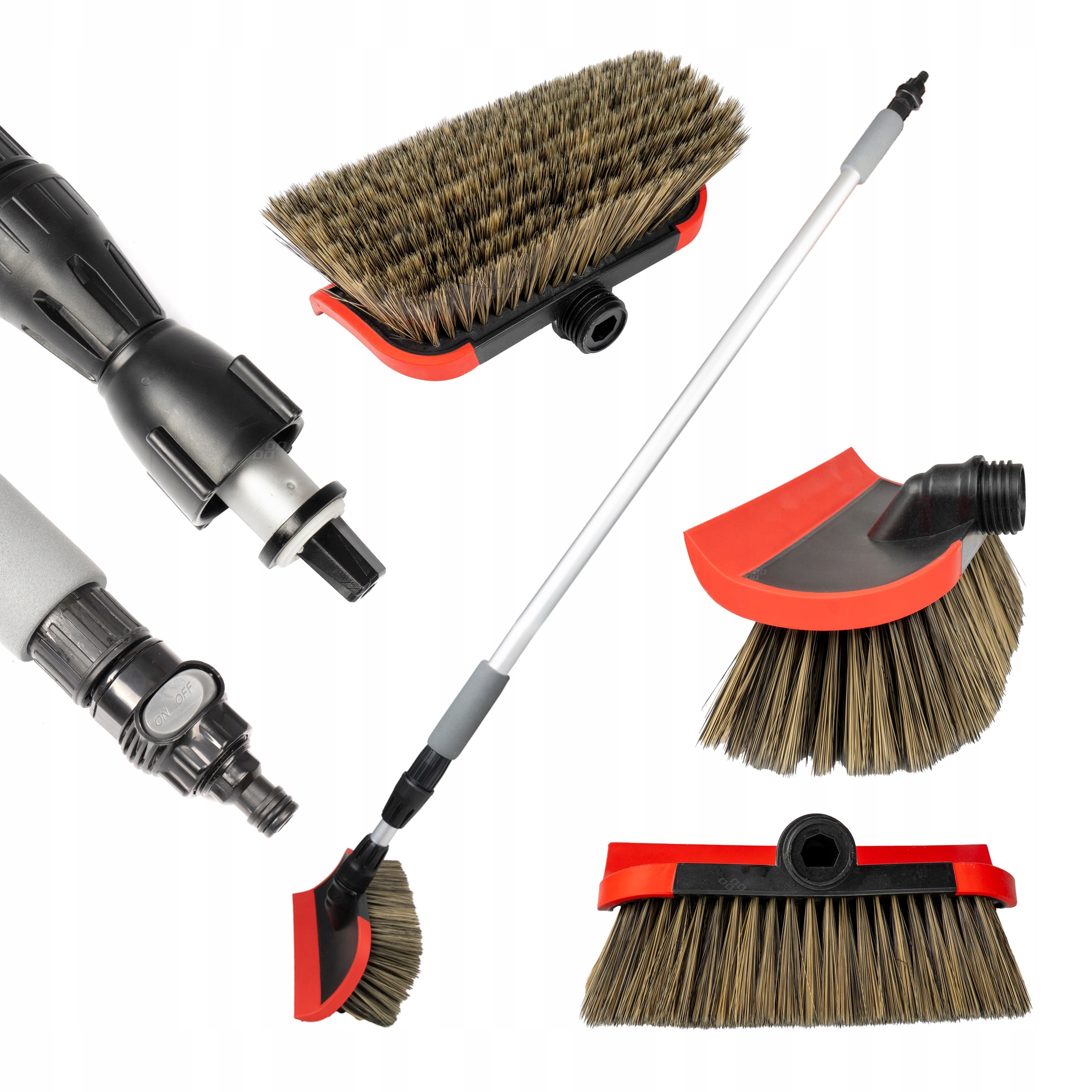 Szczotka Teleskopowa Przepływowa Do Mycia Samochodu Auta 160CM AMIO-03955