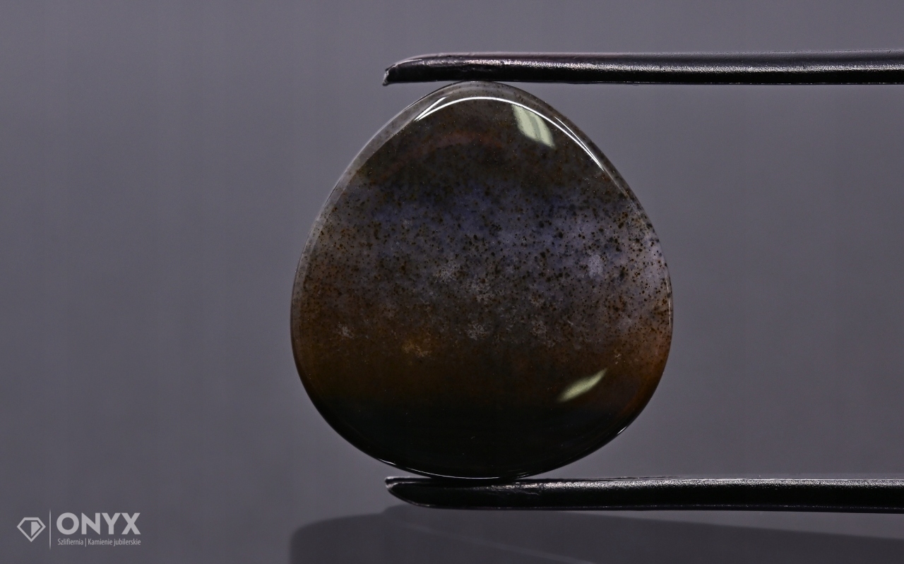 Dendritový achát z Kazachstánu konvexní dlaždice nere