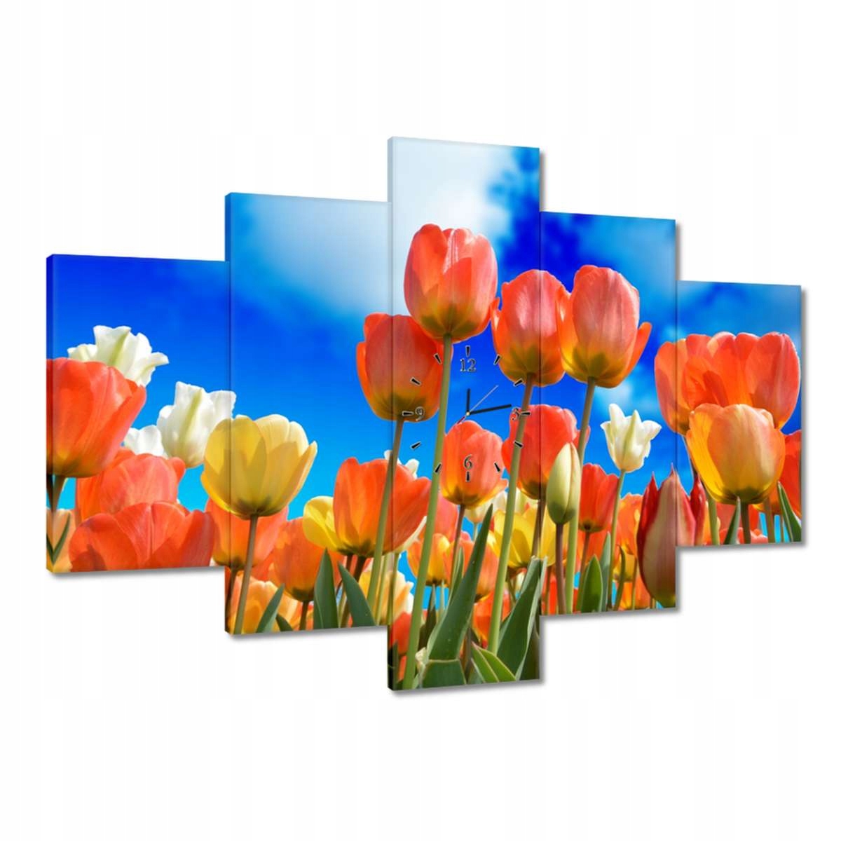 Hodiny 150x105 Farebné tulipány