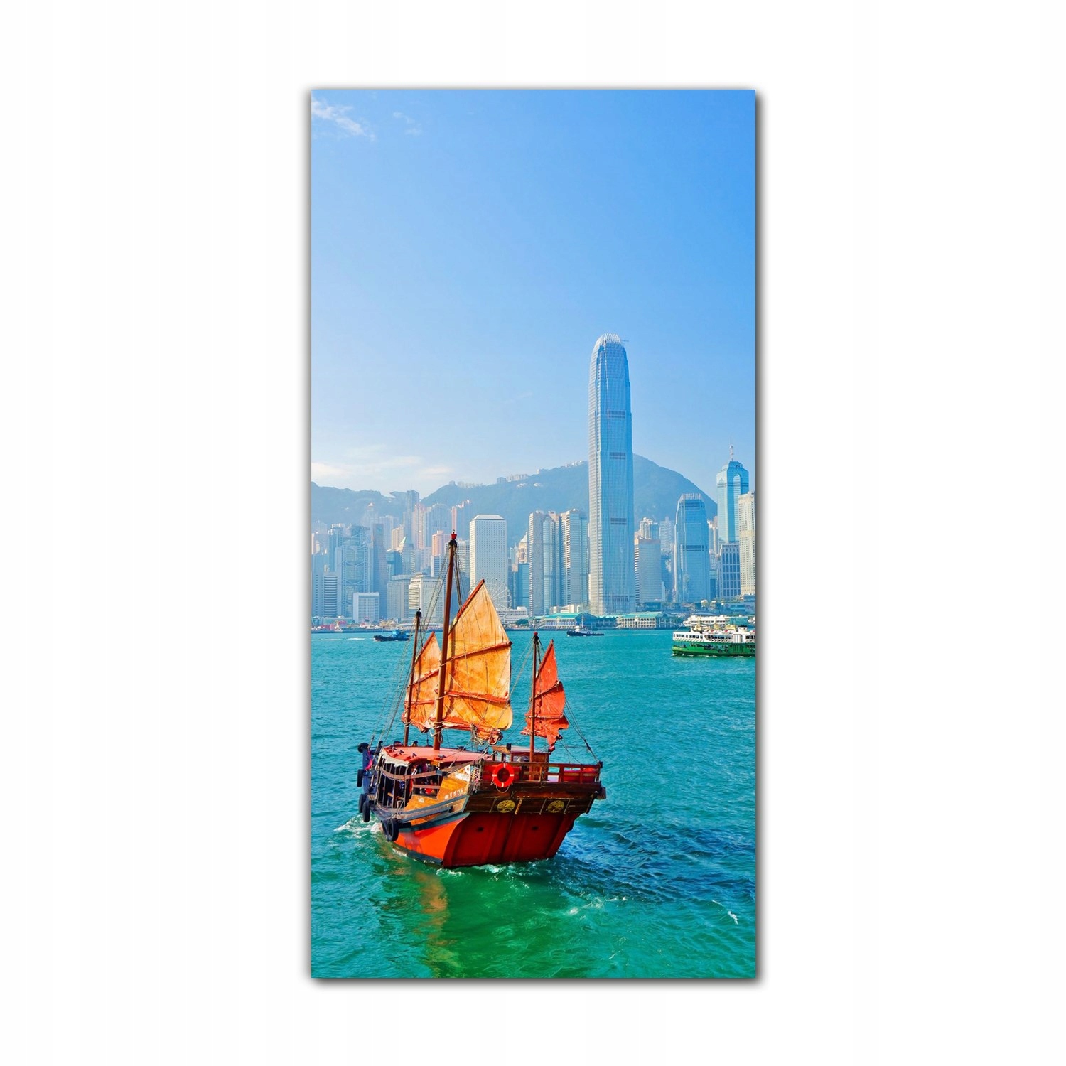 

Obraz na szkle do sypialni 70x140 Łodzie Hongkong