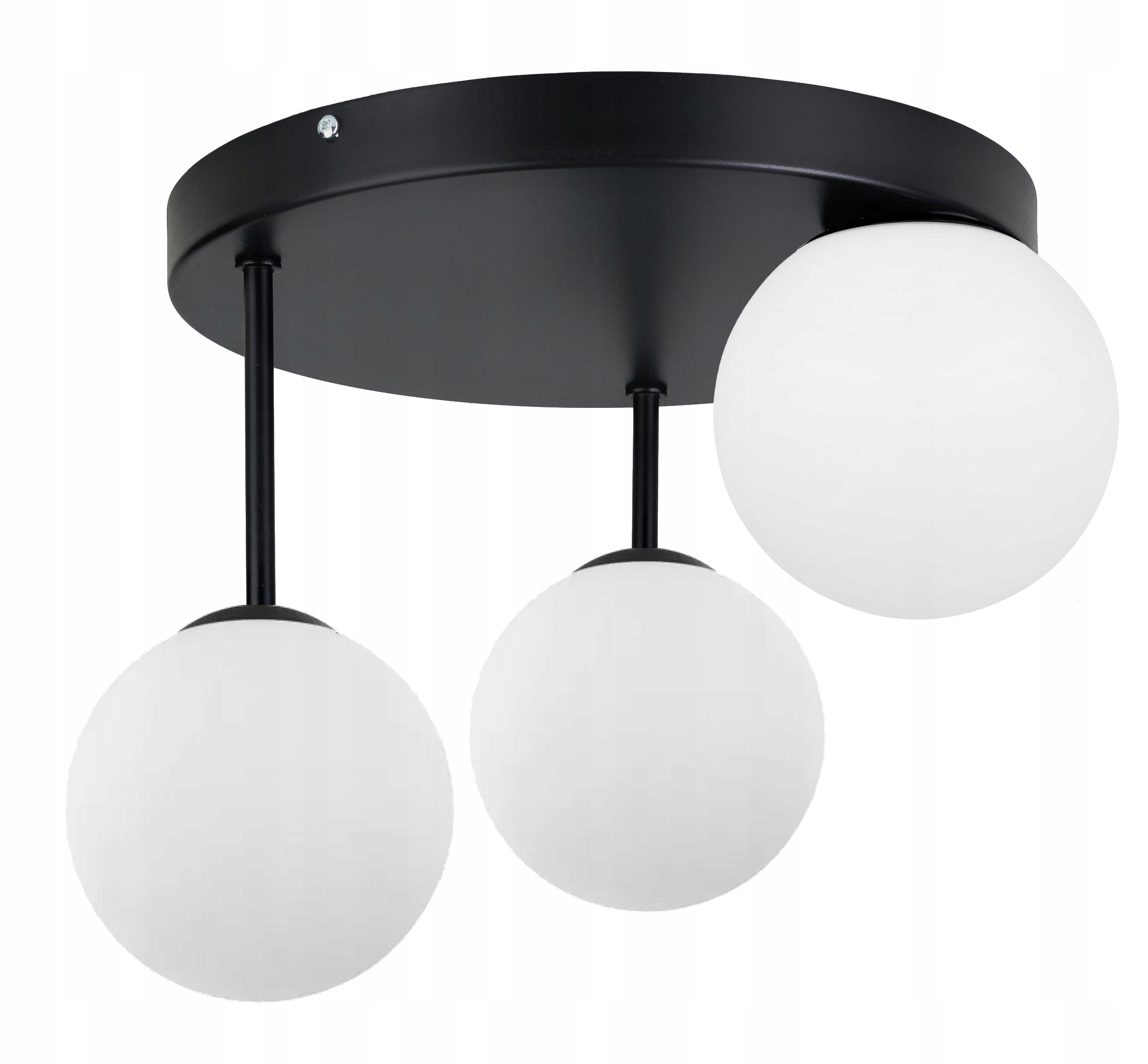 Závěsná Lampa Stropní Svítidlo Stropní Lustr Loft Skleněné Stínidlo Koule Na 3 Led E27