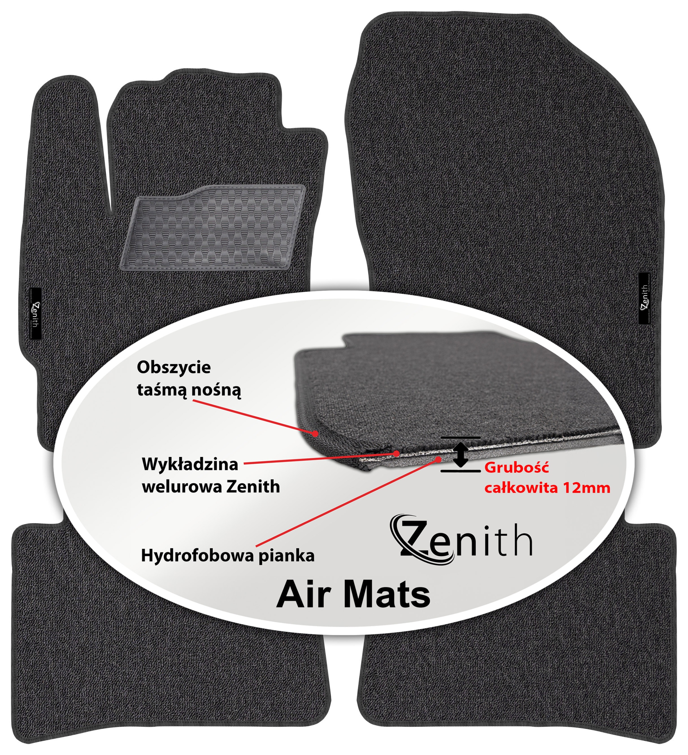 Toyota Corolla E21 XII od roku 2019. Velúrové koberčeky do auta Zenith Air Mats
