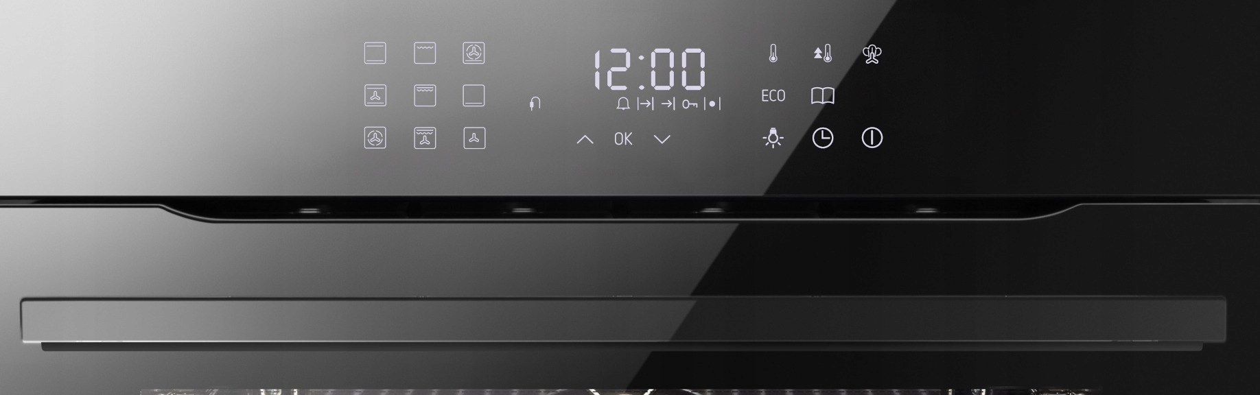 Piekarnik AMICA ED97696BA+ X-TYPE 77L Parowy Grill Kolor dominujący czarny