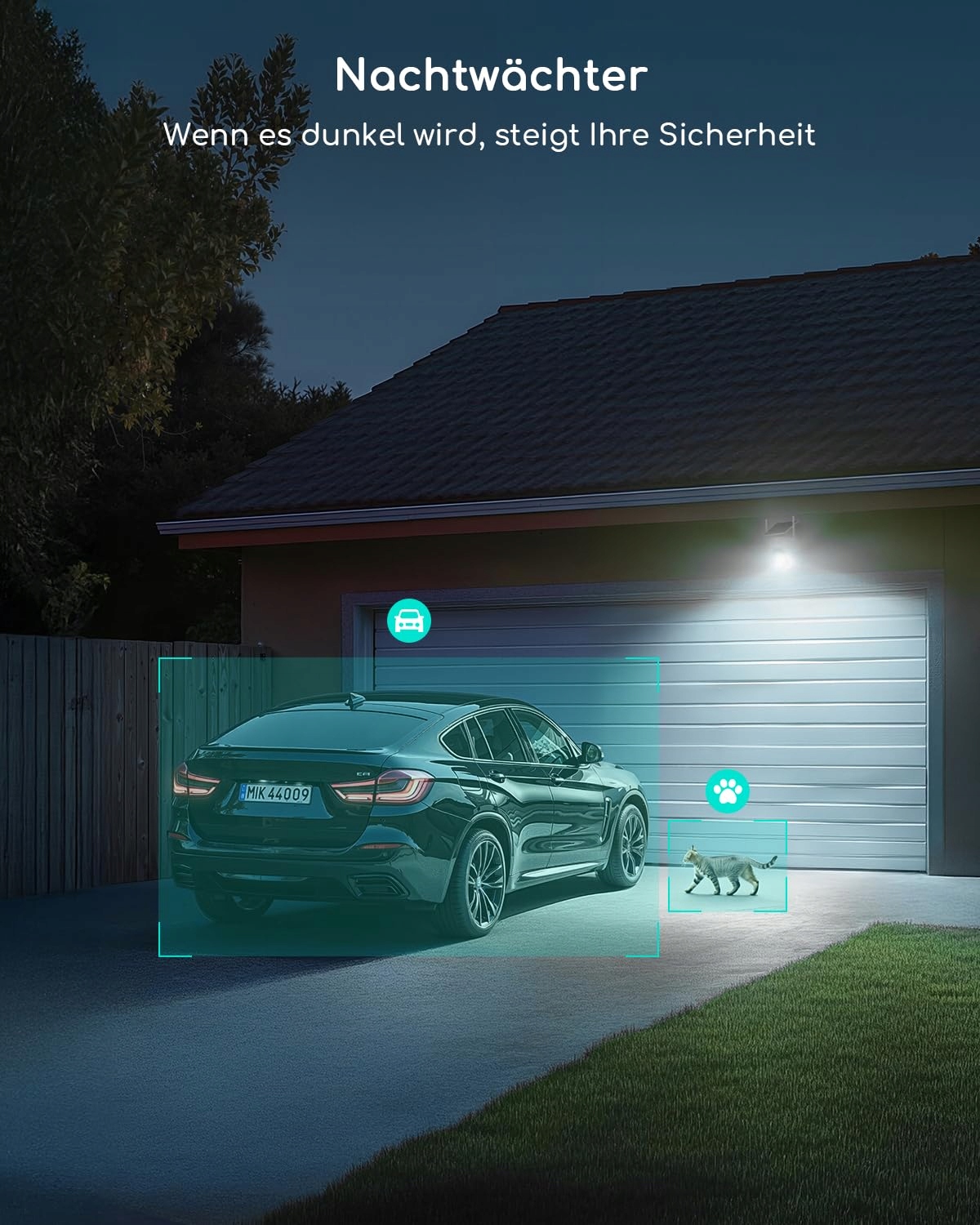 COOAU Kamera Zewnętrzna 2K Bezprzewodowa Solarna 360° Audio Alexa — miniatura 7