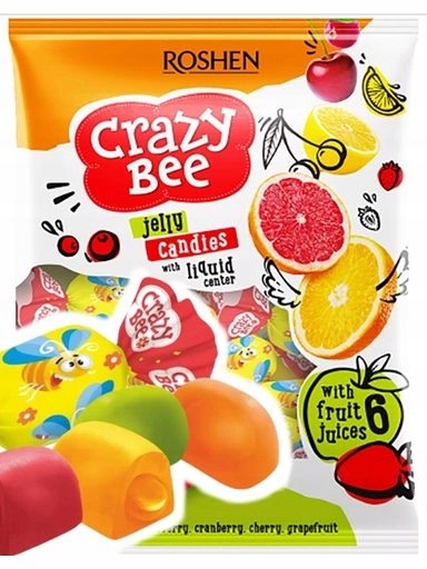 Levně 2x Roshen Crazy Bee Fruity želé s náplní 1 kg
