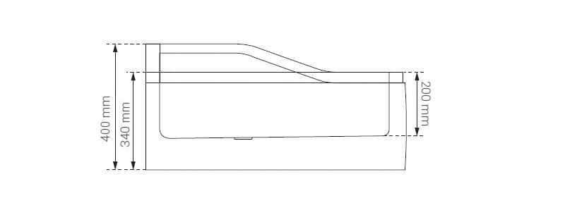 Brodzik półokrągły akrylowy wysoki 90x90x34 cm