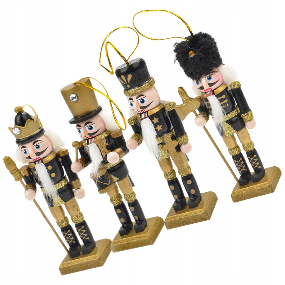 Nutcracker Pendant Ornaments Christmas Tree 4 Pcs