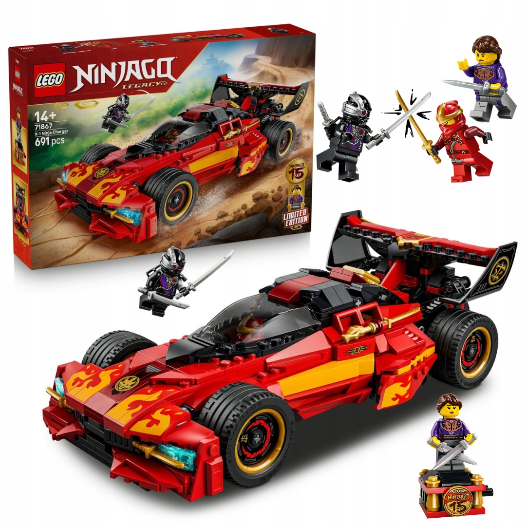 Lego Ninjago 71867 Ninja závodník X-1 15. výročí Kai Cryptor 691 el.