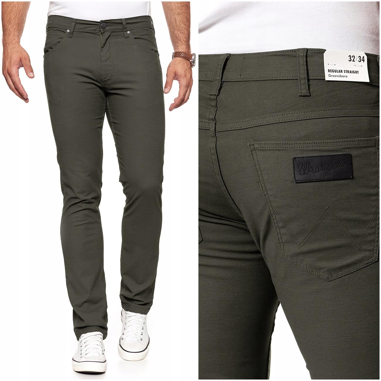 

Wrangler Greensboro Spodnie Materiałowe W38 L34