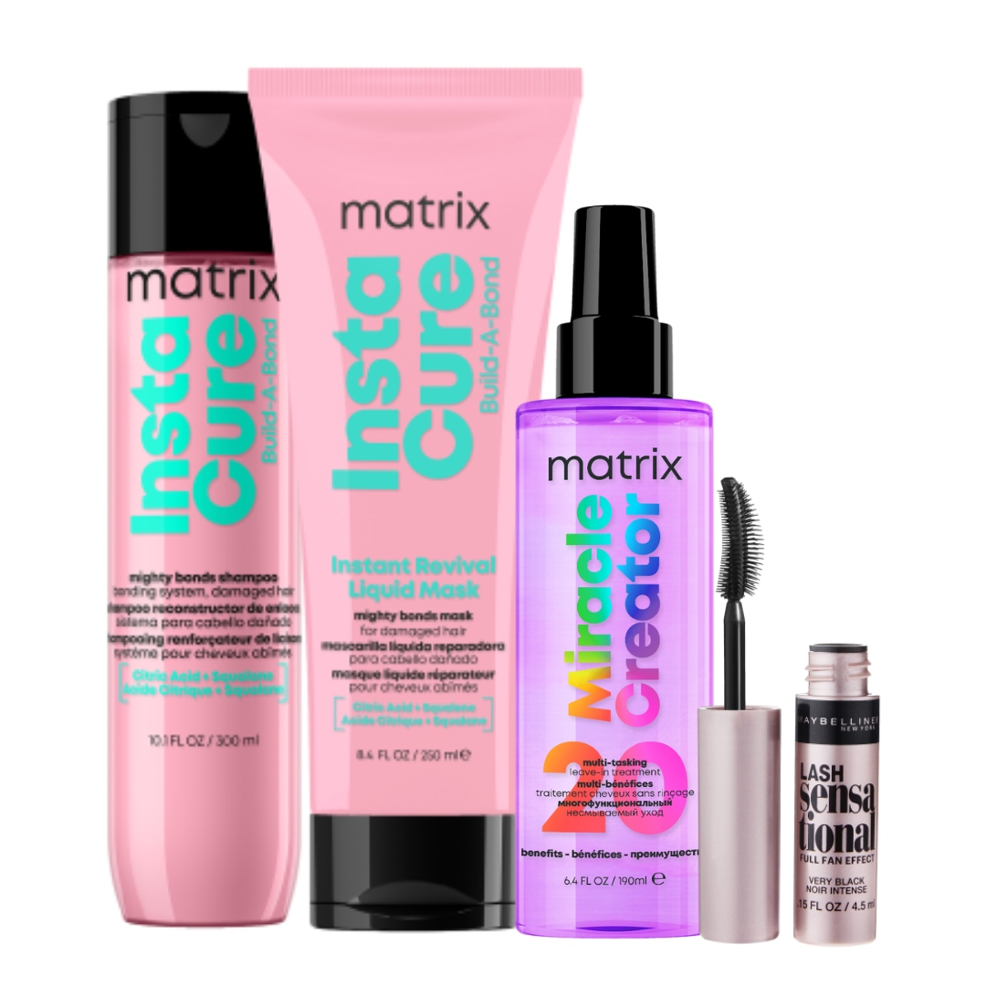 Matrix Instacure Build-A-Bond szampon, maska, Miracle Creator spray Zestaw