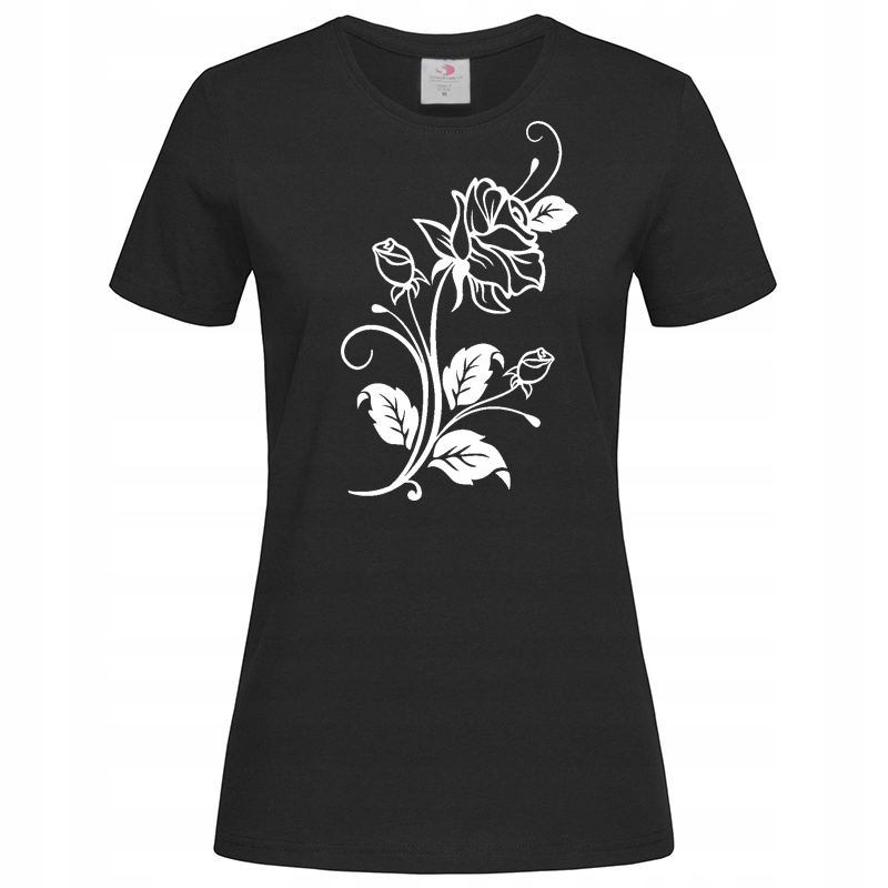 T-SHIRT KOSZULKA Z NADRUKIEM Róży L Materiał dominujący bawełna