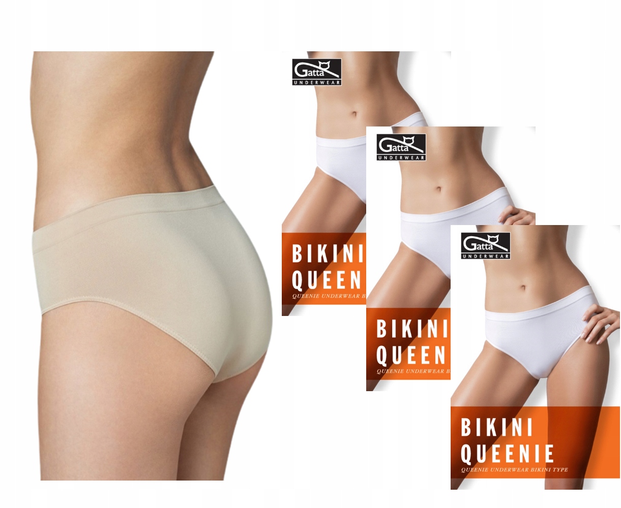 

Majtki Gatta Queenie Bikini damskie M beżowe 3-PAK