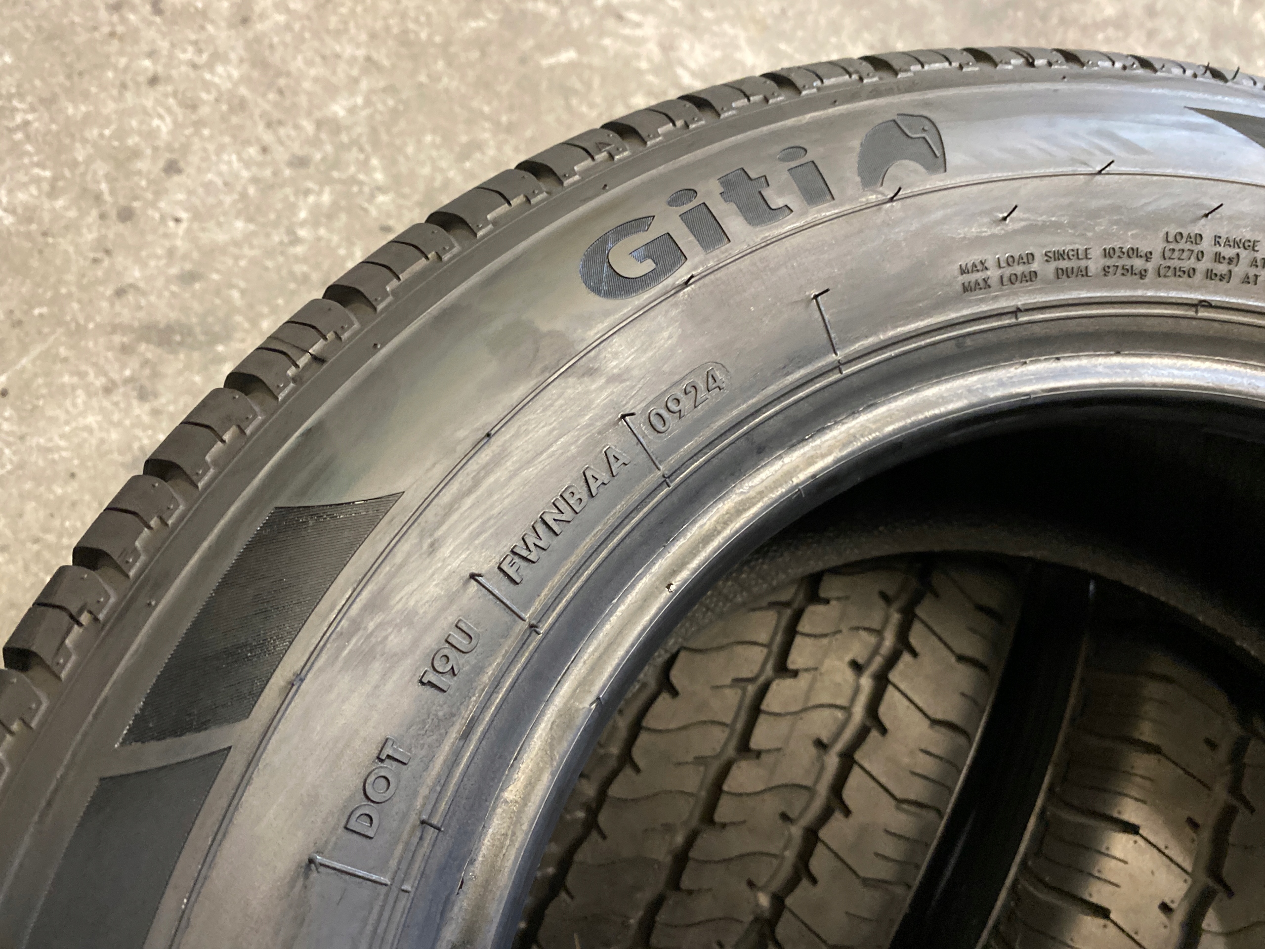 4 tyres summer 215/65R16C Giti GitiVan 600 DEMO as new 9mm 2024r