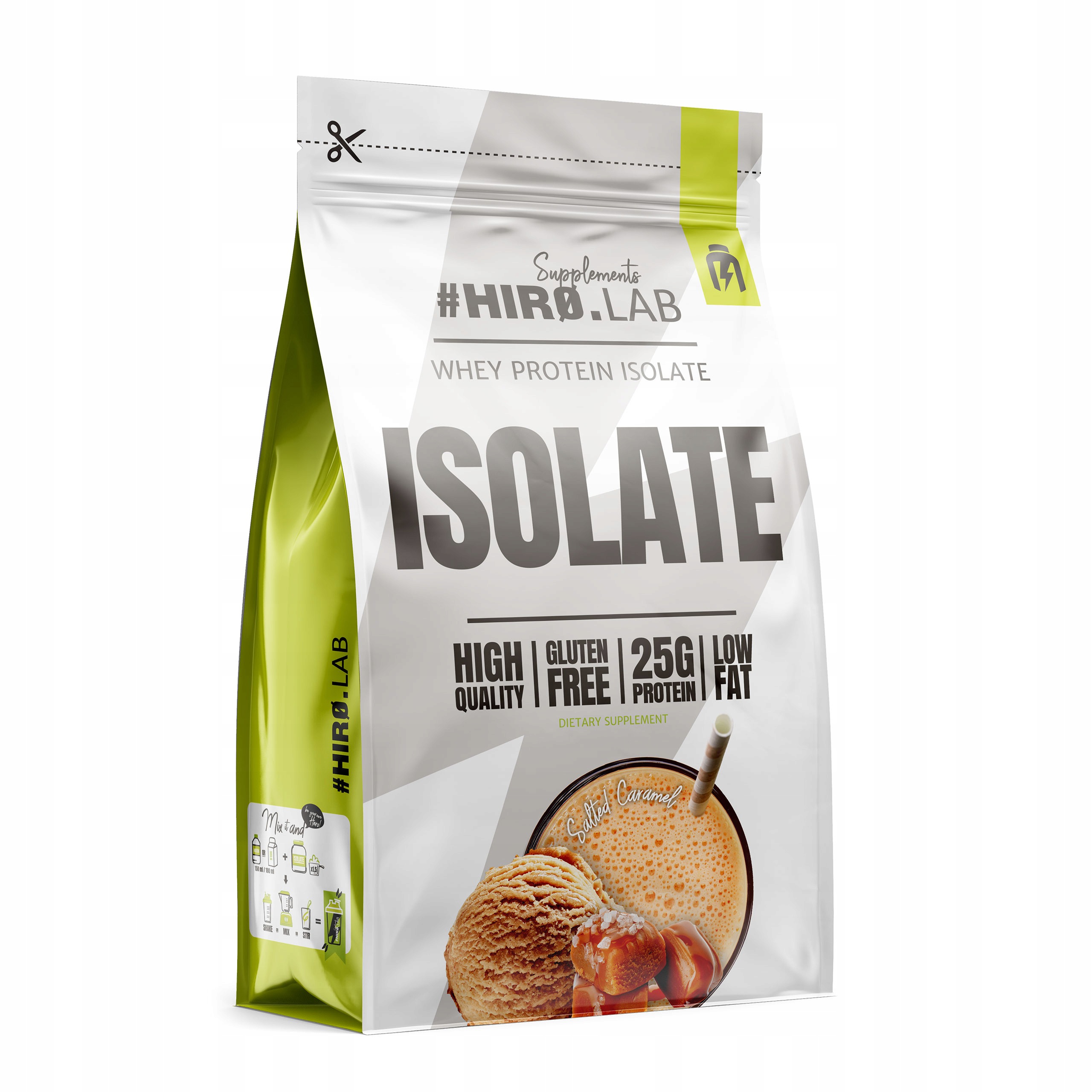 Hiro.Lab Whey Protein Isolate 700g Bílkoviny Izolát Wpi Slaný Karamel Doplněk Stravy