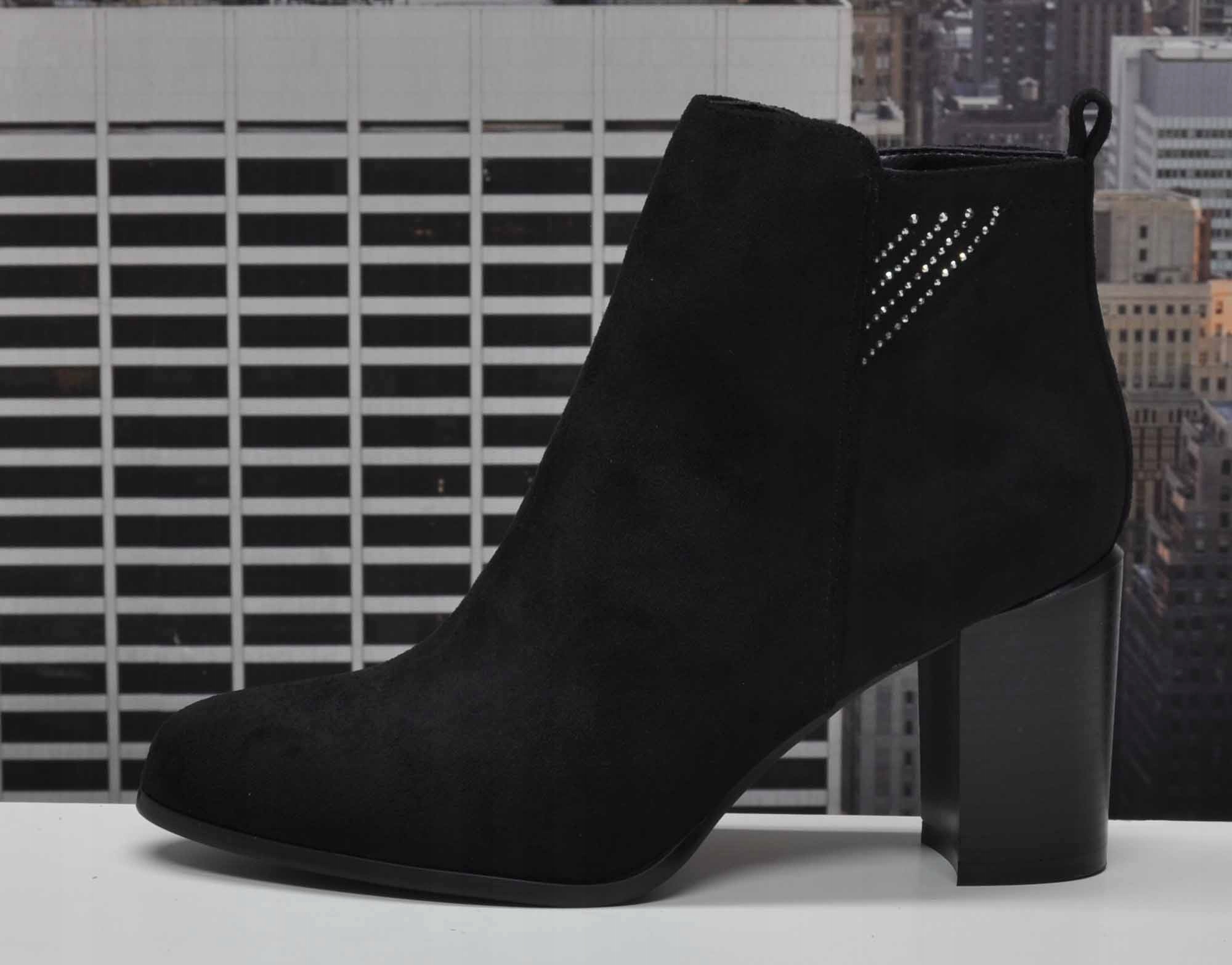 SERGIO LEONE BT352 BOTKI ZAMSZ CZARNE R.40 Marka Sergio Leone