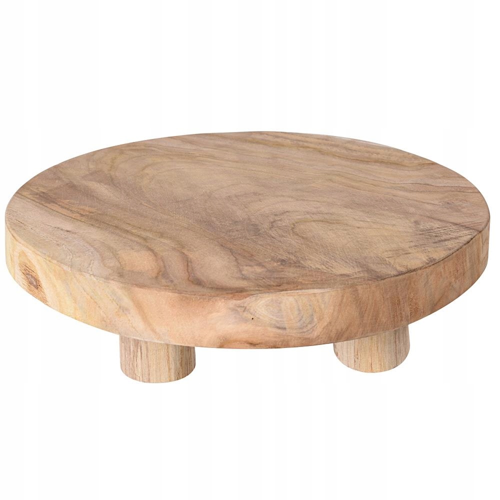 

Drewniana Taca do Serwowania Okrągła Deska 30 cm